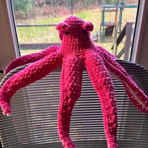 Pink Stuffed Octopus Plush Toy